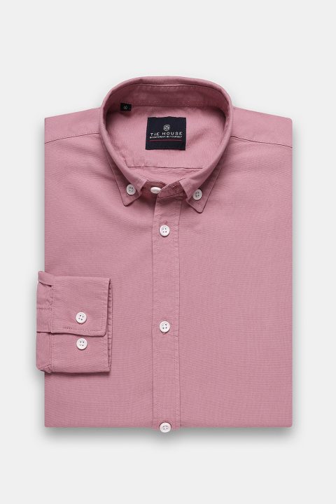New Fit Shirt Oxford Pink 100% Cotton