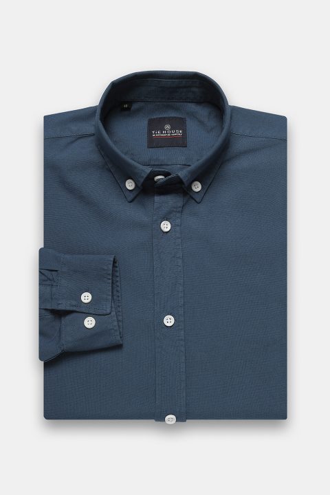 New Fit Shirt Oxford Blue 100% Cotton