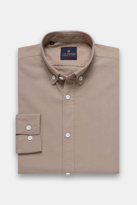 New Fit Shirt Oxford Beige 100% Cotton