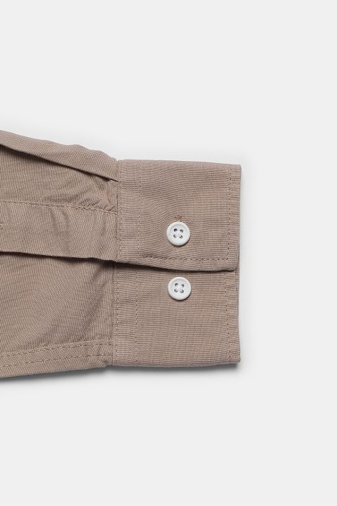 New Fit Shirt Oxford Beige 100% Cotton - Image 3