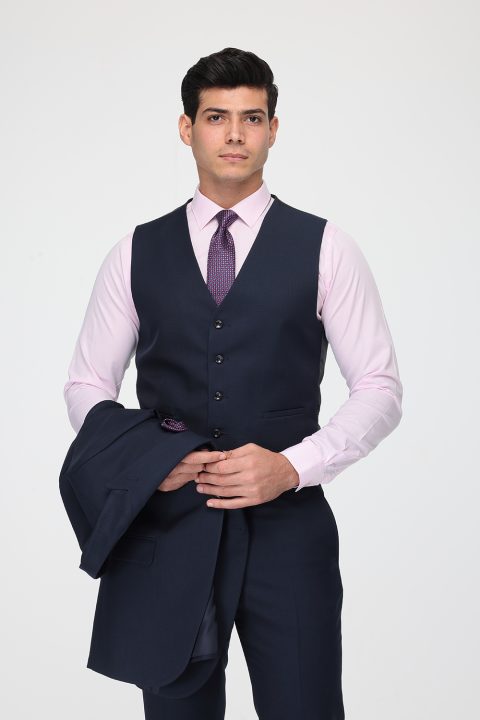 Slim Fit Suit Dark Blue - Image 3