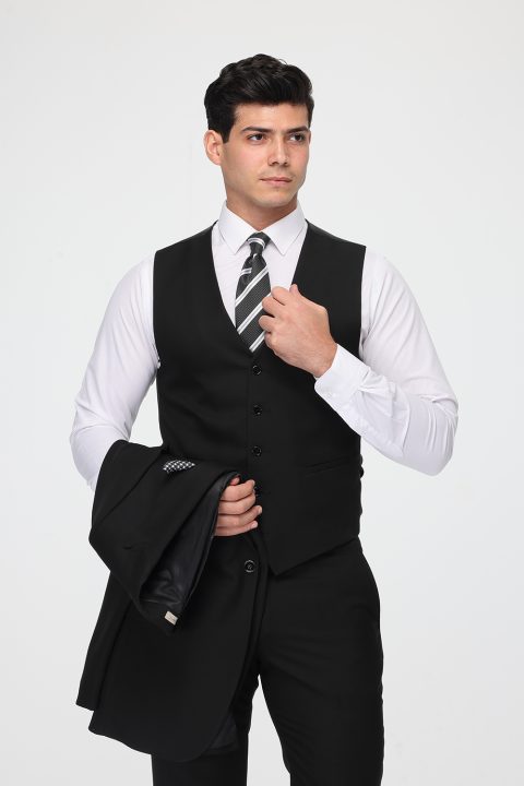 Slim Fit Suit Black - Image 3
