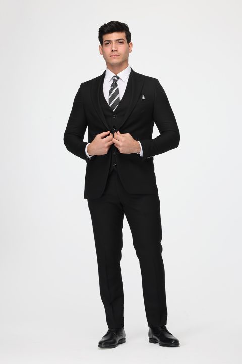 Slim Fit Suit Black
