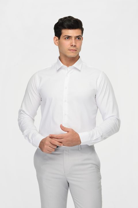 Slim Fit Shirt Oxford White 100% Cotton