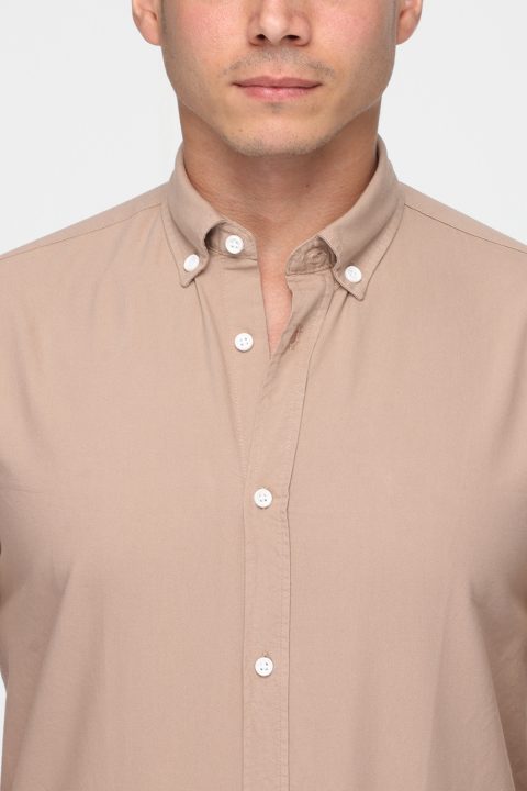 New Fit Shirt Oxford Beige 100% Cotton - Image 5