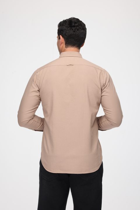 New Fit Shirt Oxford Beige 100% Cotton - Image 6