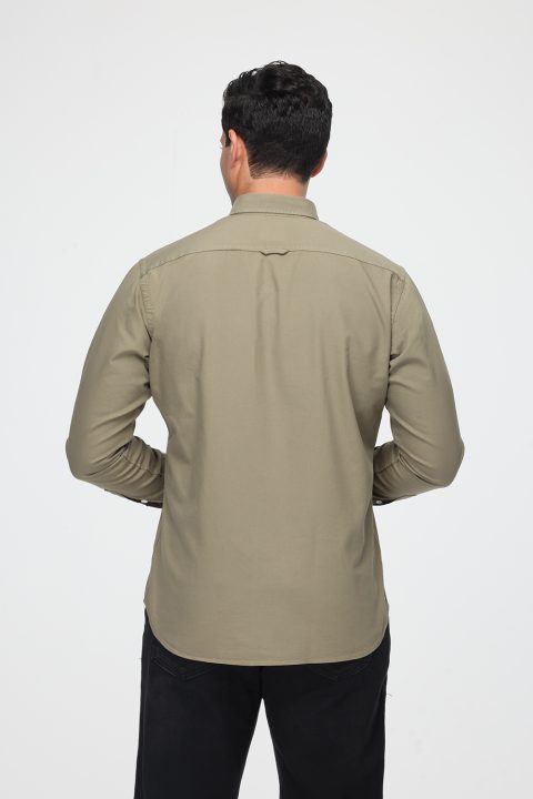 New Fit Shirt Oxford Green 100% Cotton - Image 5