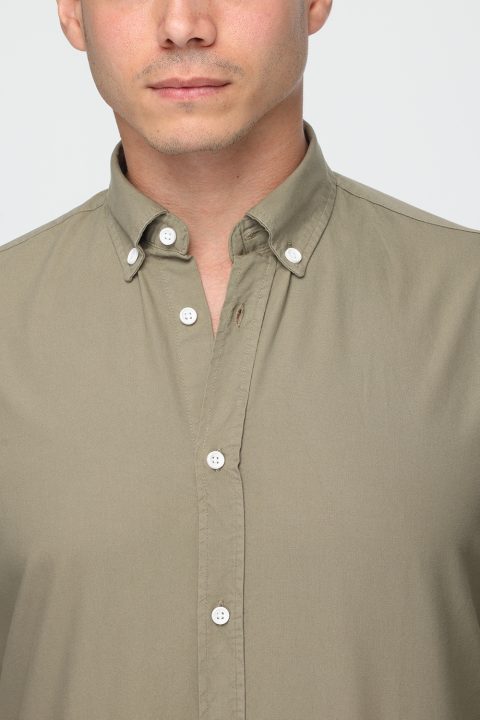 New Fit Shirt Oxford Green 100% Cotton - Image 6