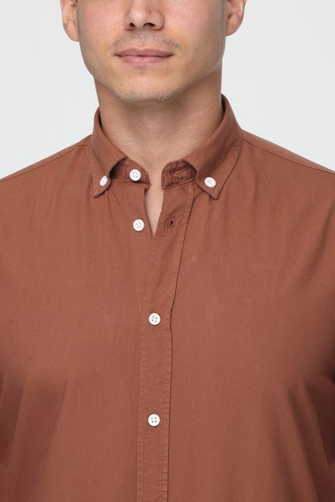 New Fit Shirt Oxford Orange 100% Cotton - Image 6