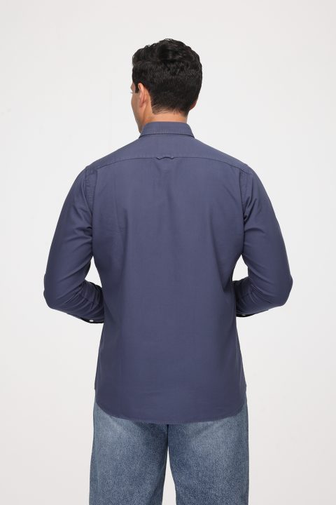 New Fit Shirt Oxford Blue 100% Cotton - Image 6