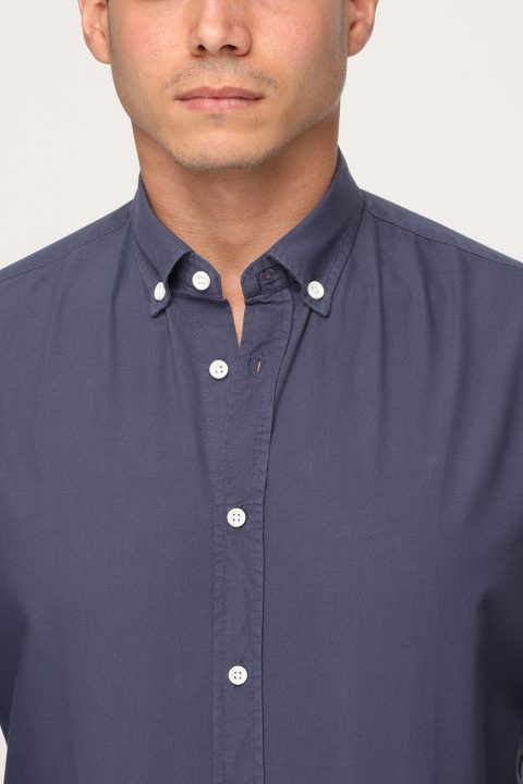 New Fit Shirt Oxford Blue 100% Cotton - Image 3