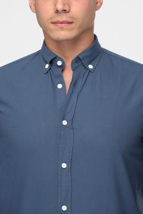 New Fit Shirt Oxford Blue 100% Cotton - Image 6