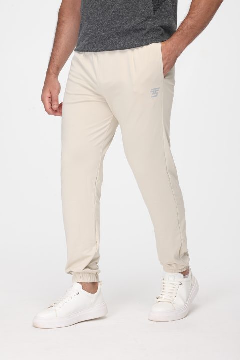 Regular Fit Sports Pants Beige - Image 3