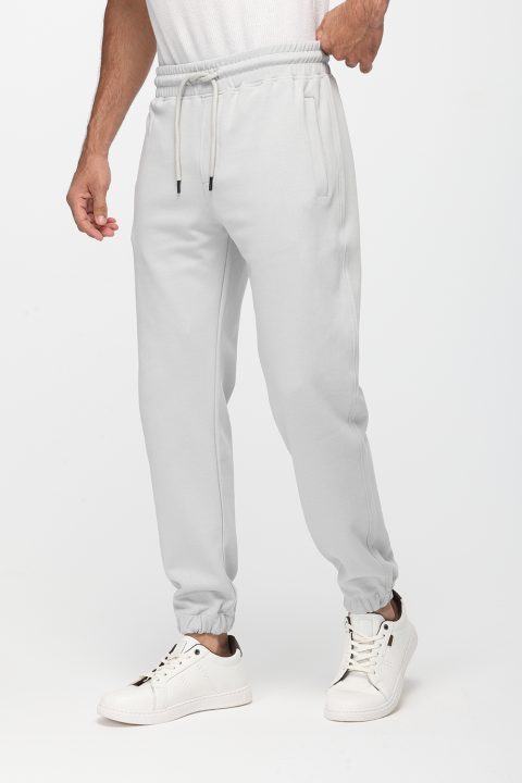 Regular Fit Sweat Pants Light Gray - Image 3