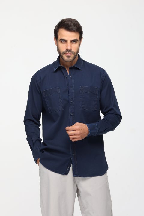 New Fit Shirt Chino Dark Blue