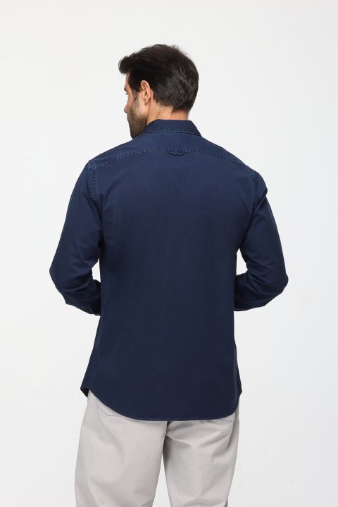 New Fit Shirt Chino Dark Blue - Image 4