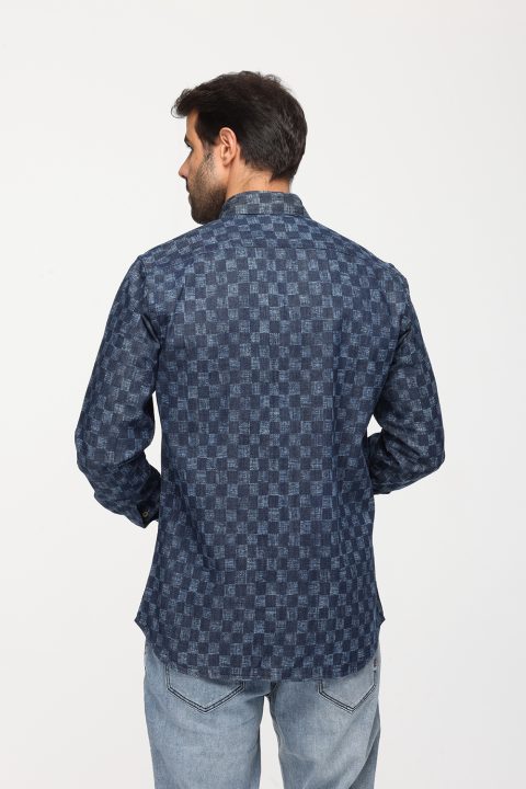 New Fit Shirt Jeans Dark Blue - Image 4