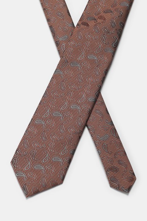 Jacquard Tie 7 cm Beige - Image 2