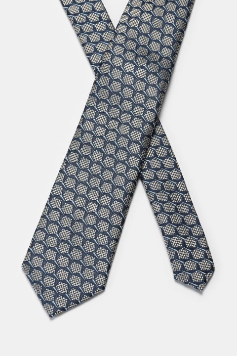 Jacquard Tie 7 cm Gray - Image 2