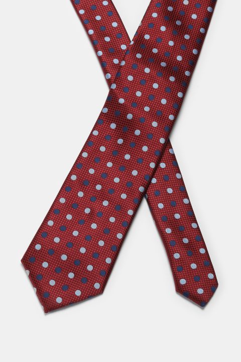 Jacquard Tie 7 cm Red - Image 2