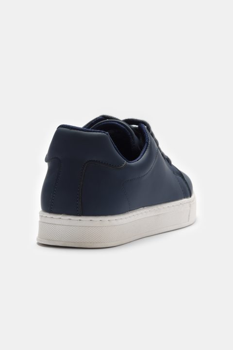 Casual Leather Shoes Dark Blue - Image 4