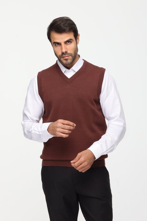Regular Fit Gilet Brown