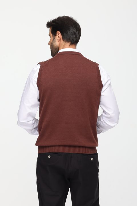 Regular Fit Gilet Brown - Image 3