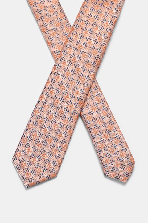 Jacquard Tie 6 cm Orange - Image 2