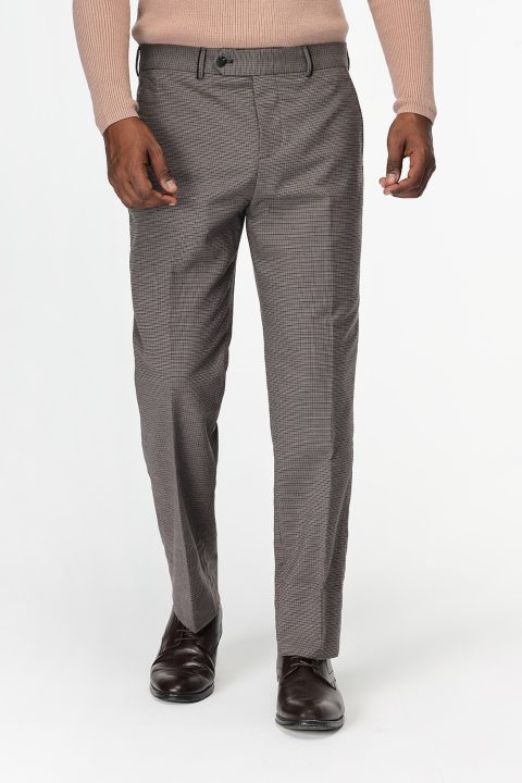 Slim Straight Fit Classic Pants Beige