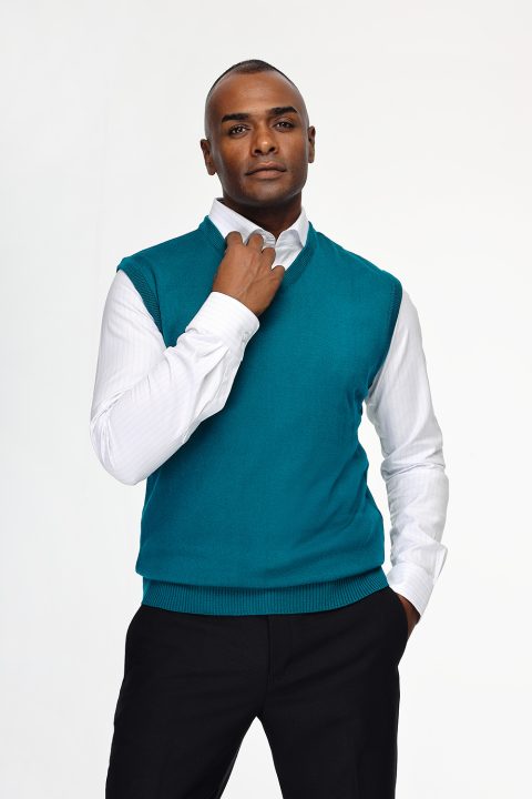 Regular Fit Gilet Green