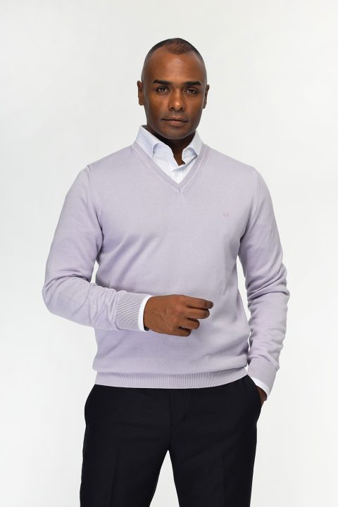 Regular Fit Pullover V Purple