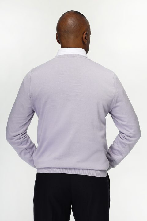 Regular Fit Pullover V Purple - Image 3