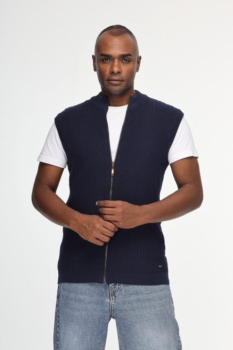 Regular Fit Gilet Dark Blue