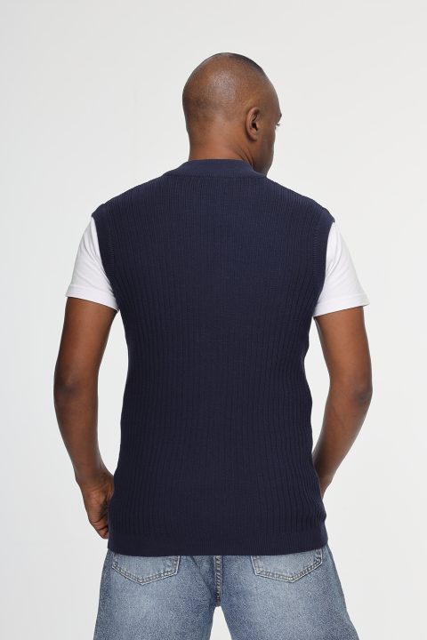 Regular Fit Gilet Dark Blue - Image 6