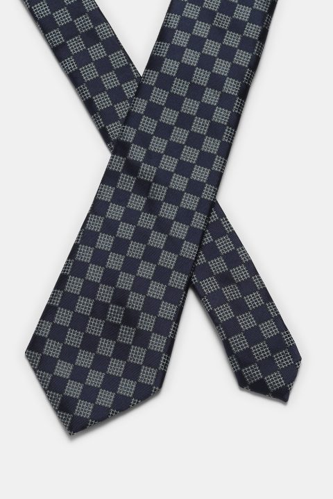 Jacquard Tie 7 cm Black - Image 2