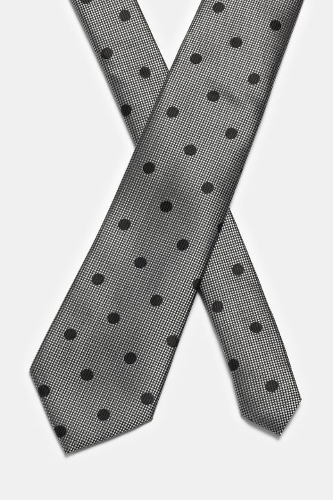 Jacquard Tie 7 cm Gray - Image 2