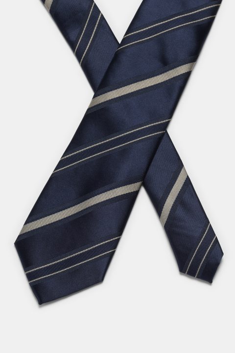 Stripe Tie 7 cm Dark Blue - Image 2