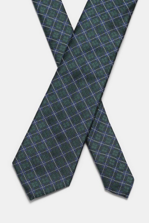 Jacquard Tie 7 cm Green - Image 2