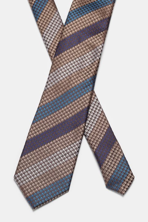 Stripe Tie 7 cm Brown - Image 2