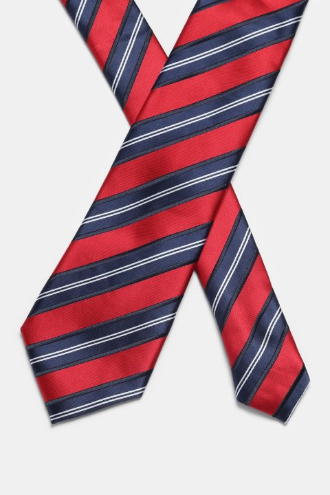Stripe Tie 7 cm Red - Image 2