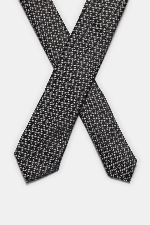 Jacquard Tie 6 cm Black - Image 2